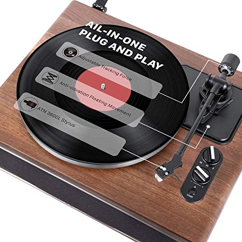 High Fidelity Vinyl Record Player with Bluetooth