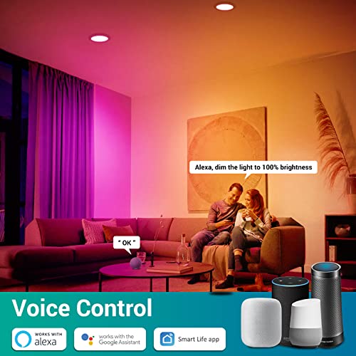 Smart Color Changing Recessed Lights (4 Pack)