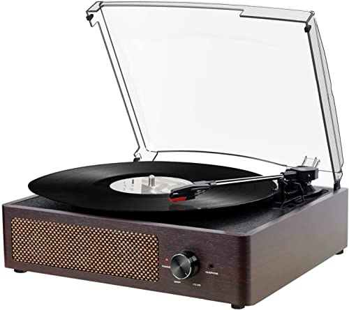 Retro Vinyl Record Player with Bluetooth & Speakers