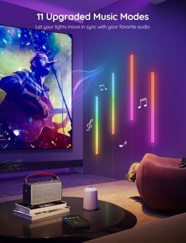 Smart Multicolor LED Wall Lights with Music Sync