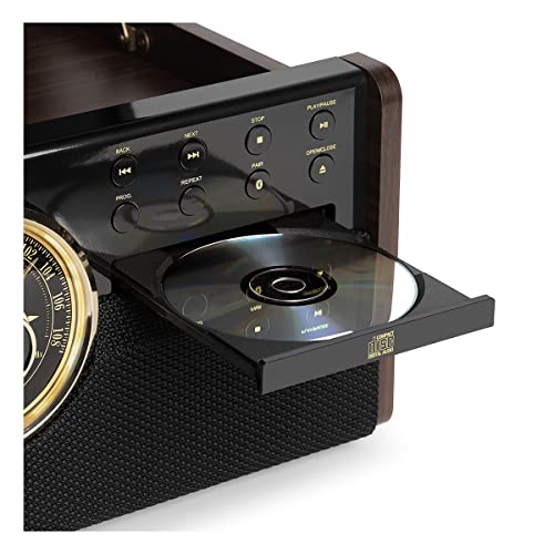 Six-in-One Mid Century Modern Bluetooth Record Player