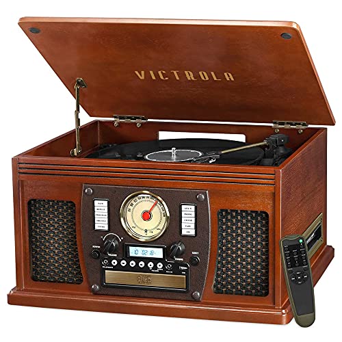 8-in-1 Bluetooth Record Player and Multimedia Center