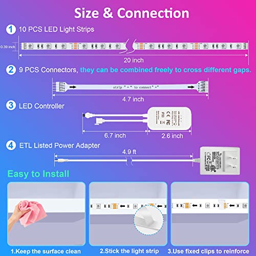 Smart RGB Under Cabinet Lights Kit for Personal Tastes