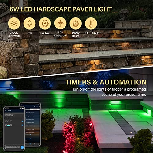 Woark Smart Hardscape Lighting Kit, 8-Pack