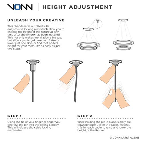 VONN Atria LED Square Chandelier Lighting