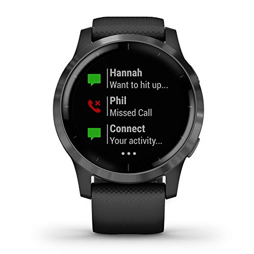 Black Garmin Smartwatch with Music & Fitness Features