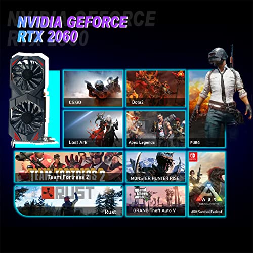 HP RGB Gaming Desktop PC, Intel Quad I5 up to 3.6GHz, 16GB RAM, 128G SSD + 2TB, GeForce RTX 2060 6G GDDR6, WiFi & Bluetooth, RGB Keyboard & Mouse, Win 10 Pro (Renewed)