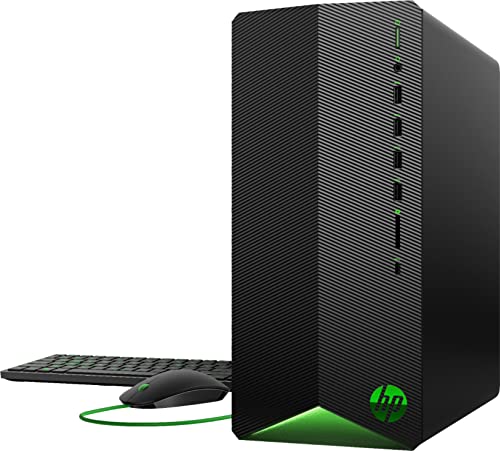 [Geforce RTX 3060] 2022 HP Pavilion Gaming Desktop PC, 32GB RAM, 1TB SSD+2TB HDD, Intel i5-10400F, Wired Mouse & Keyboard, Bluetooth, Wi-Fi, USB Type-C, Display Port, HDMI, Windows 11, Mouse Pad