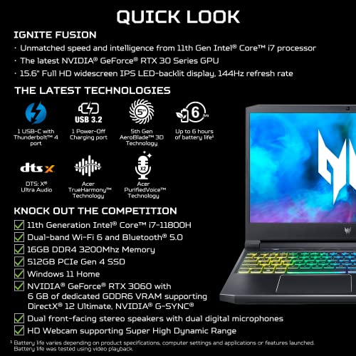 Acer Gaming Laptop with RTX 3060