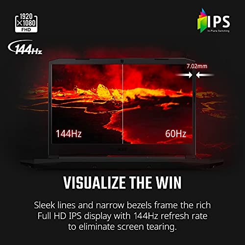 Acer Nitro 5 AN515-55-53E5 Gaming Laptop | Intel Core i5-10300H | NVIDIA GeForce RTX 3050 GPU | 15.6" FHD 144Hz IPS Display | 8GB DDR4 | 256GB NVMe SSD | Intel Wi-Fi 6 | Backlit Keyboard