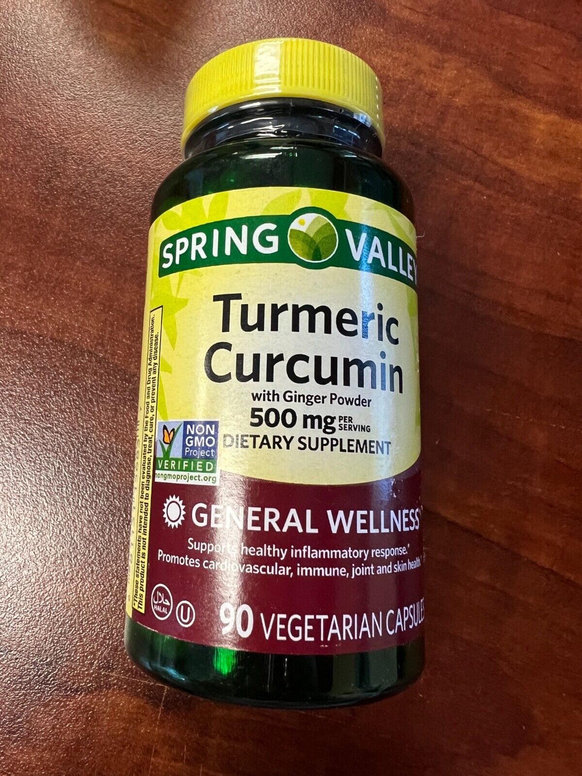 Turmeric Curcumin 500mg Veg Capsules - 90ct