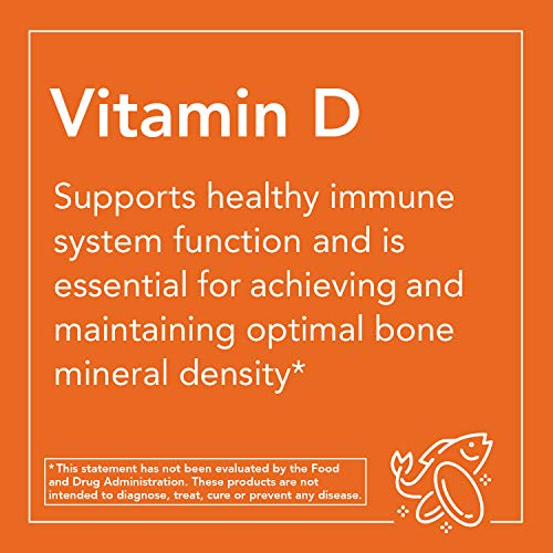 NOW Vitamin D-3 5,000 IU Softgels, High Potency