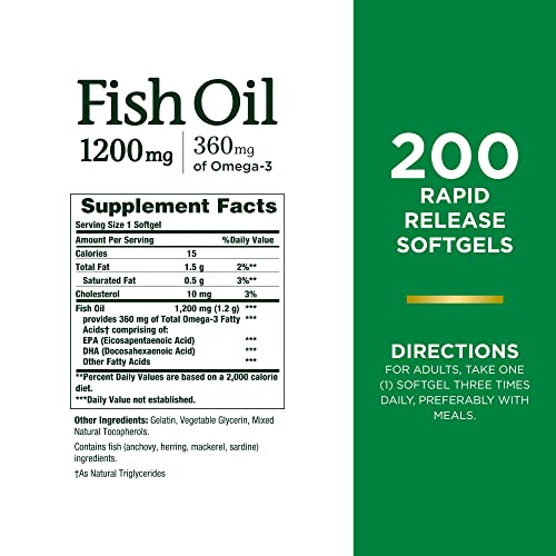 Nature's Bounty 1200 Mg Fish Oil Softgels