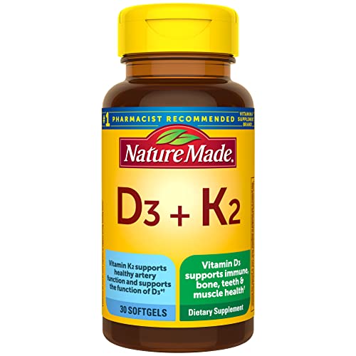 Vitamin D3 K2 5000 IU Dietary Supplement Softgels
