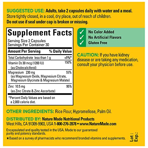 Nature Made Magnesium Complex with Vitamin D & Zinc