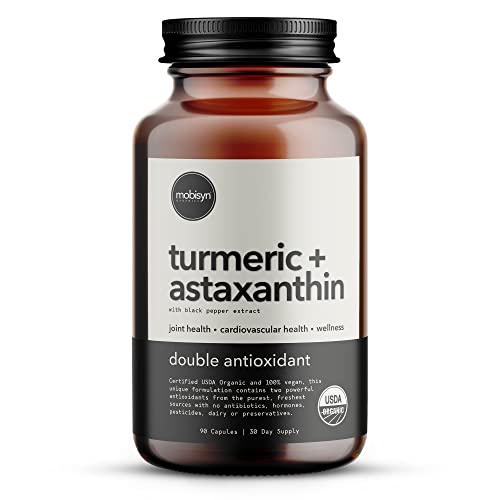 Mobisyn Organic Turmeric & Astaxanthin Supreme Supplement, 30-Day