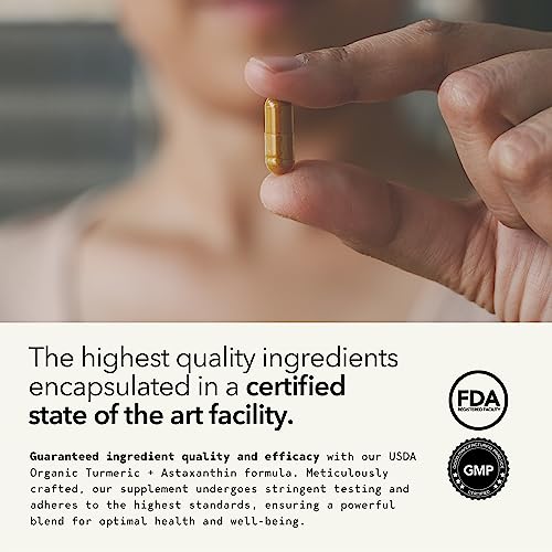 Mobisyn Organic Turmeric & Astaxanthin Supreme Supplement, 30-Day