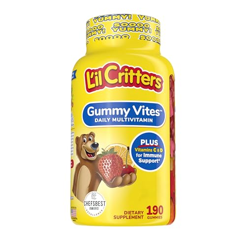 Kids Multivitamin Gummies with Vitamin C, D3, 190ct