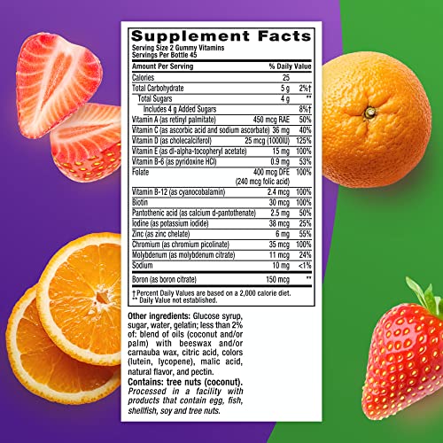 Vitafusion Multivitamin with Biotin and Retinol – 90 Count