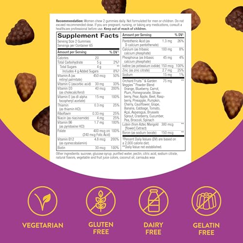 Nature's Way Alive! Women’s 50+ Gummy Multivitamin, Mixed Berry