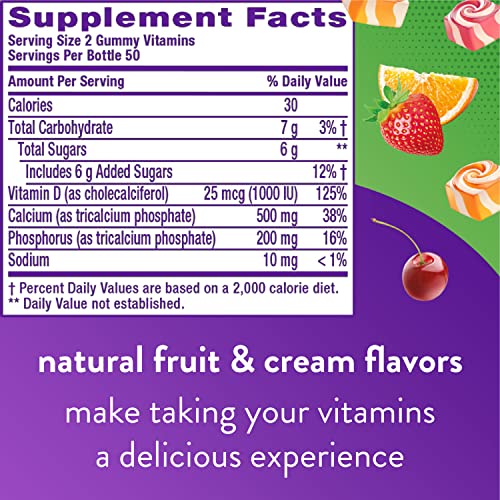 vitafusion Chewable Calcium Gummy Vitamins: Bone & Teeth