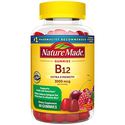 Nature Made Extra Strength B12 Gummies, 3000 mcg, 30-day