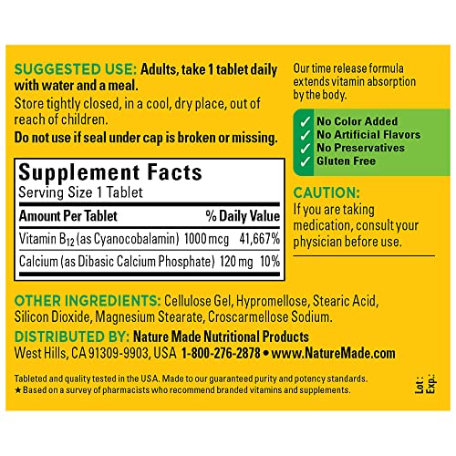 Nature Made Vitamin B12 1000 mcg, Energy Metabolism Support