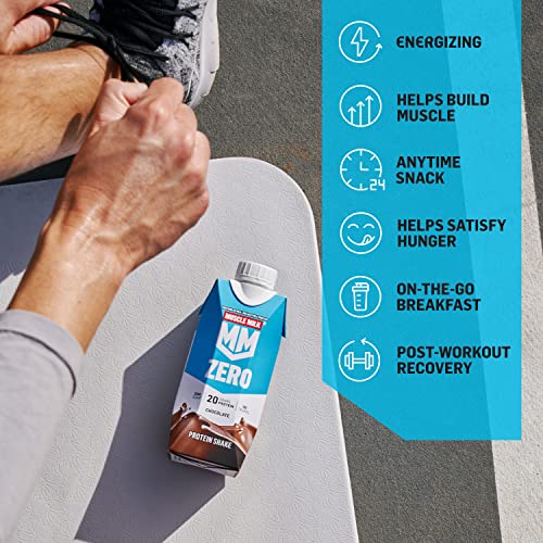 Chocolate Muscle Milk Zero Protein Shake, 20g Protein