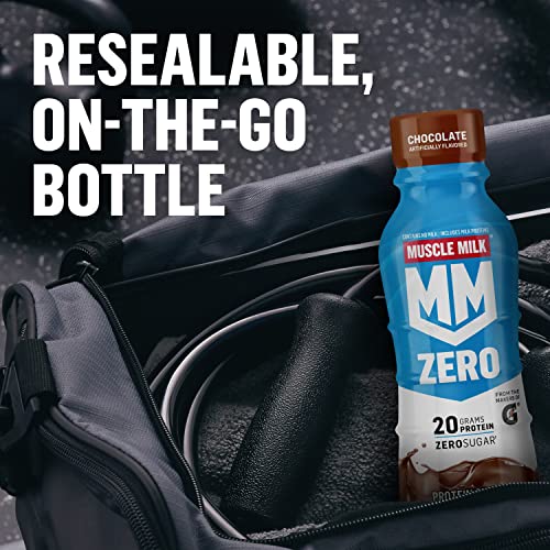 Chocolate Muscle Milk Zero Protein Shake, 20g Protein