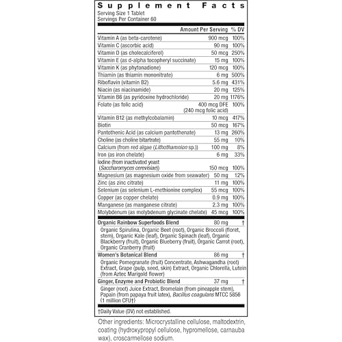 Rainbow Light Women's High-Potency Daily Multivitamin, 60 Count