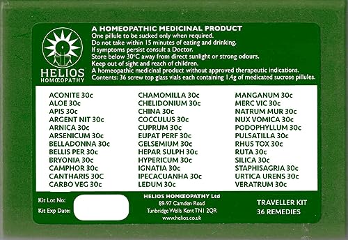 Travel Kit of 36 Homeopathic Remedies