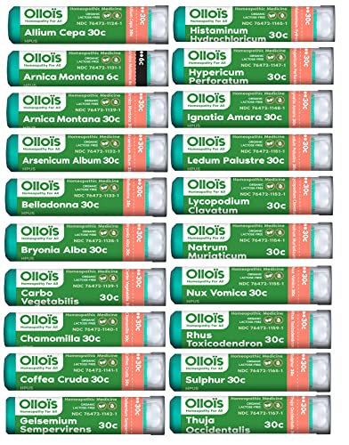 OLLOIS Organic Lactose-Free Homeopathy Remedy Kit