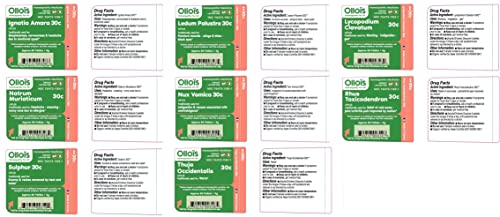 OLLOIS Organic Lactose-Free Homeopathy Remedy Kit