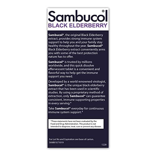 Sambucol Black Elderberry Cold Relief Tablets - 30 Count