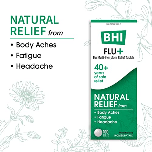 BHI Homeopathic Flu & Cold Relief Tablets - 100 Count