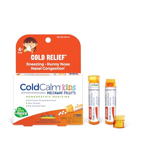 Boiron ColdCalm Kids Cold Relief Pellets, 160 Count