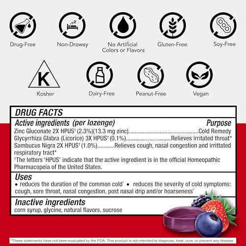 Cold-Eeze Plus Berry Zinc Lozenges for Cold Relief