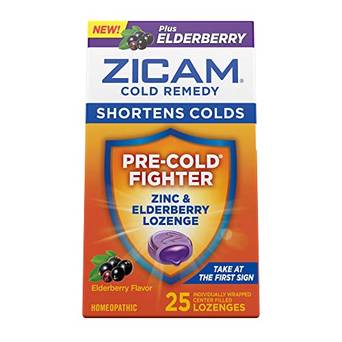 Zicam Elderberry Zinc Lozenges for Cold Relief