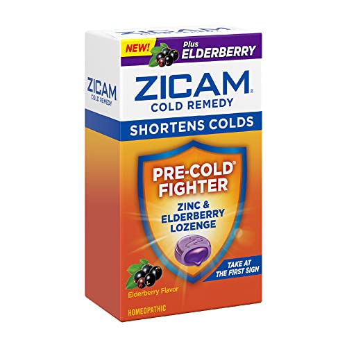Zicam Elderberry Zinc Lozenges for Cold Relief
