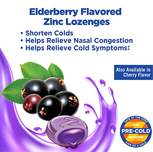 Zicam Elderberry Zinc Lozenges for Cold Relief