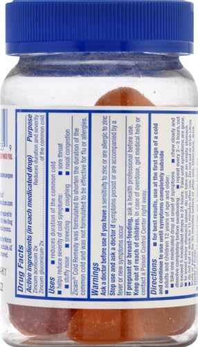 Zicam Cold Remedy Zinc Fruit Drops, 25 Count