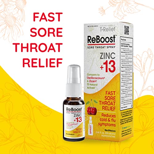 MediNatura ReBoost Zinc Sore Throat Spray - 0.68 oz
