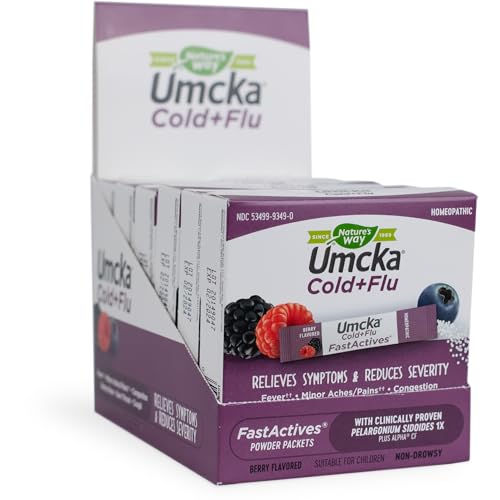 Umcka FastActives Cold+Flu Relief Powder Packets