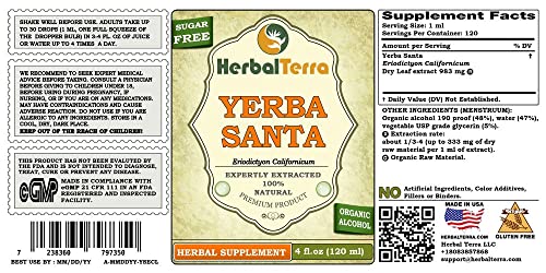 Yerba Santa Liquid Extract Tincture - 20x4 fl. oz