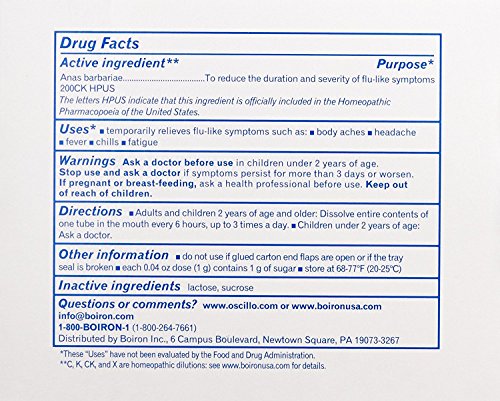 Boiron Oscillococcinum Flu Relief Pellets, 2 Pack
