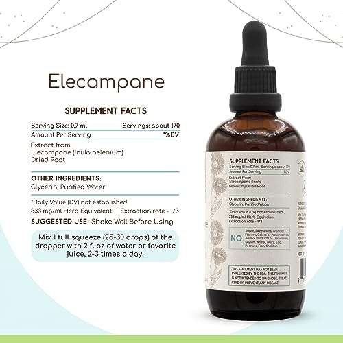 Alcohol-Free Elecampane Herbal Extract Tincture Drops
