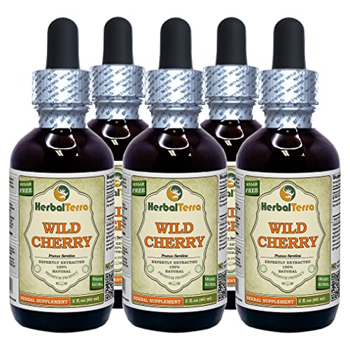 Organic Wild Cherry Tincture Liquid Extract 5x60ml