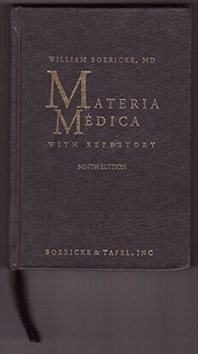 Homoeopathic Materia Medica Pocket Manual, 9th Edition