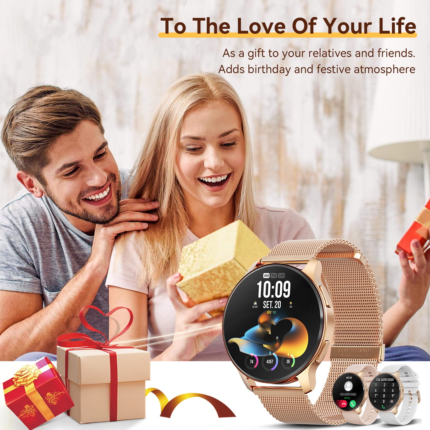 Women's Smartwatch with Call Function & Fitness Tracking