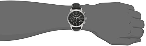 Invicta Men's Black Leather Chronograph Dress Watch